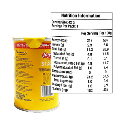 1 CASE - Lays Stax Original Potato Chips 42g x 24