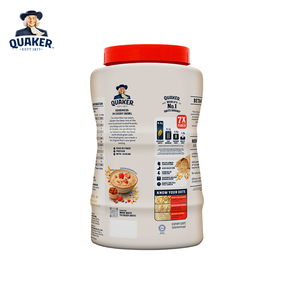 Quaker Instant Oatmeal 1kg Jar