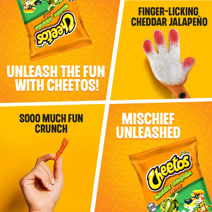 1 CASE - Cheetos Crunchy Cheddar Jalapeño Cheese Flavored Snack 215g x 10