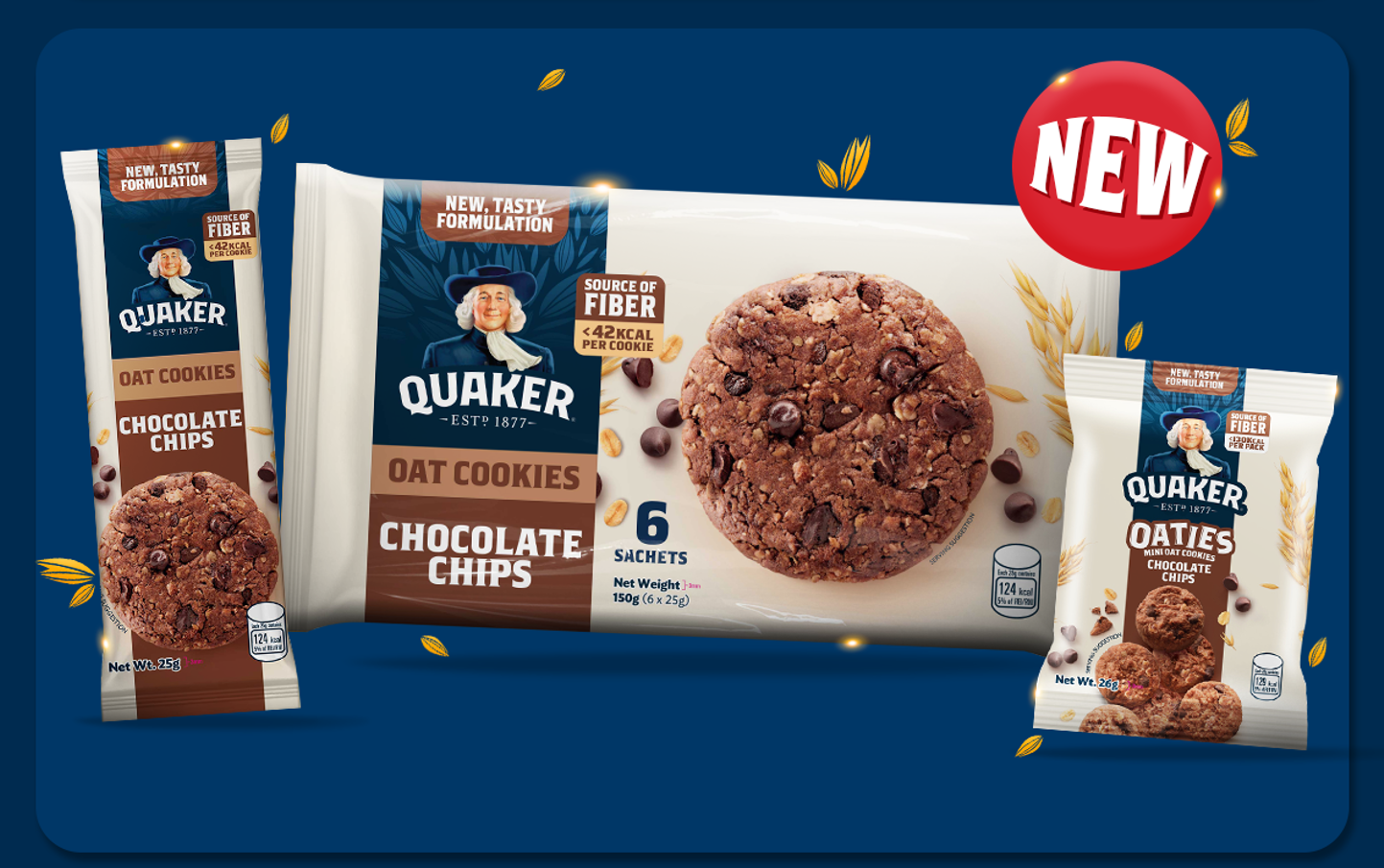 1 CASE - Quaker Oaties Mini Oats Cookie Choco Chip 28g x 40