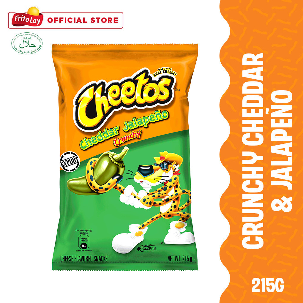 1 CASE - Cheetos Crunchy Cheddar Jalapeño Cheese Flavored Snack 215g x 10