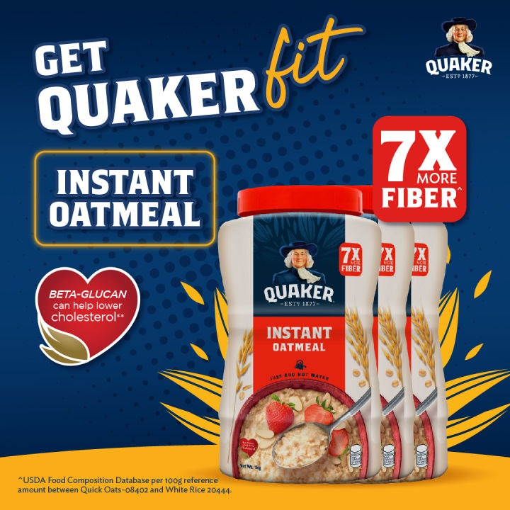 Quaker Instant Oatmeal 1kg Jar
