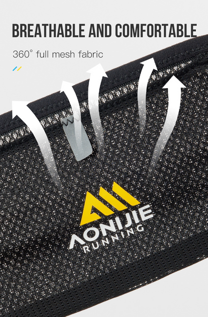 Aonijie W8122 Running BLACK WAIST BELT BAG