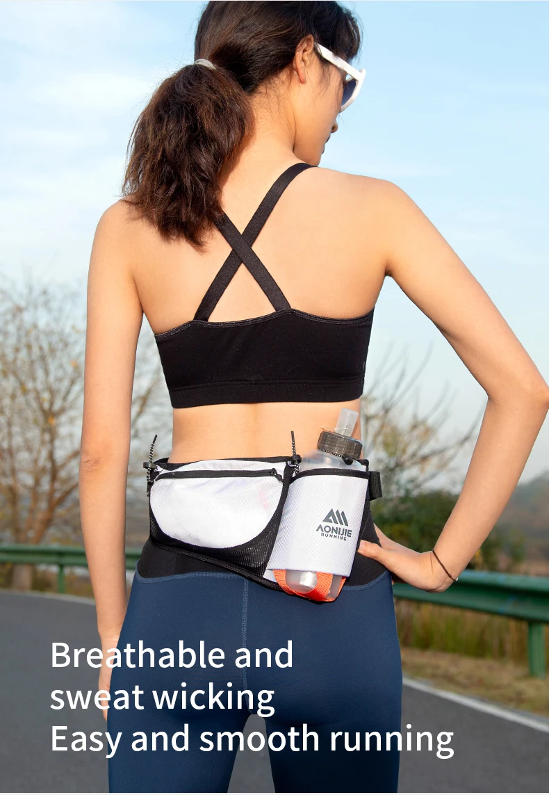 Aonijie W8119 Hydration WAIST BAG Sports Running Belt - BLUE