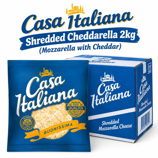 CASA ITALIANA SHREDDED CHEDDARELLA 2kg (mozzarella with cheddar)