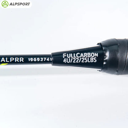 ALPSPORT LT 4U/G4 Carbon Fiber Badminton Racket - Black