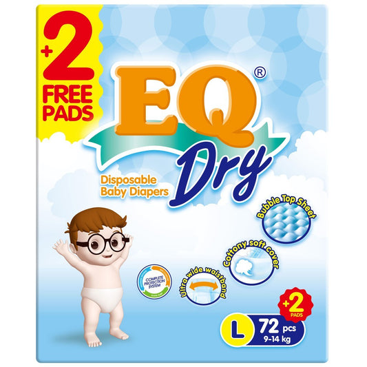 EQ Dry Mega Pack (9-14kg) 72 + 2 - L