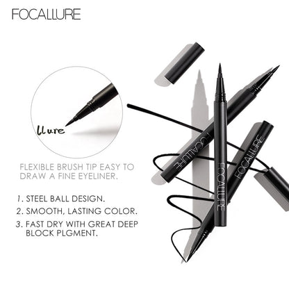 Focallure Stay All Day Waterproof Liquid Eyeliner Pen | Waterproof and Oil Resistant | FA13