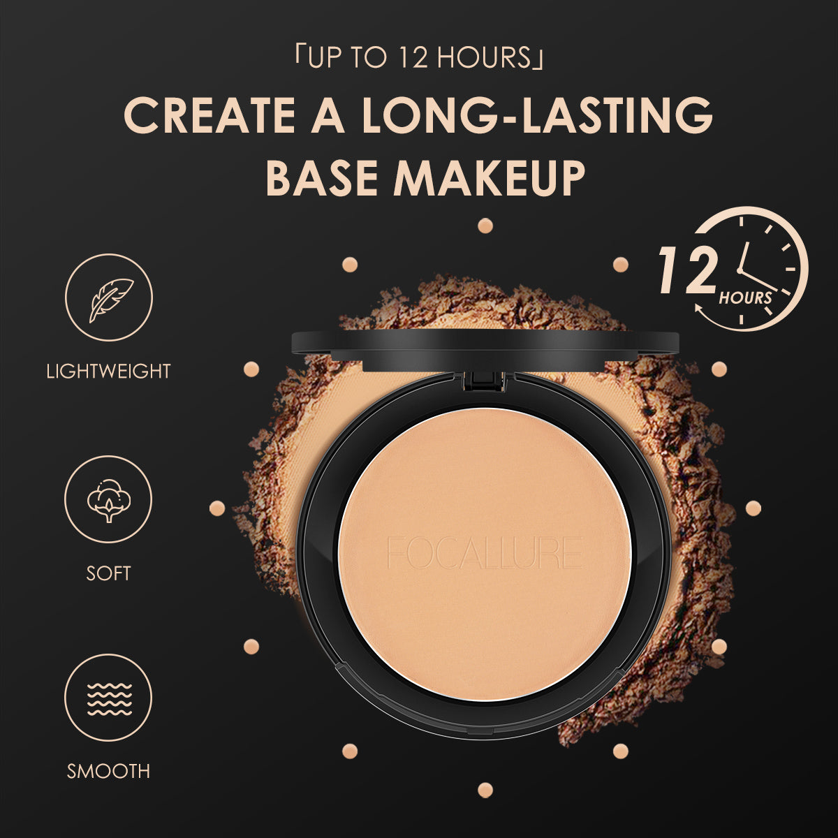 Focallure Waterproof Flawless Pressed Powder FA16 - create a longlasting base makeup