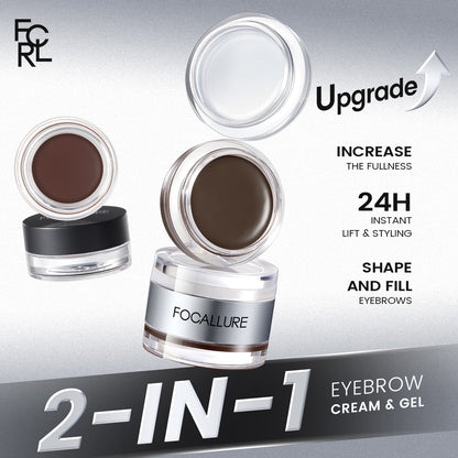 Focallure Multi Pro Duo Eyebrow Cream + Gel - Quick dry and Waterproof - FA23