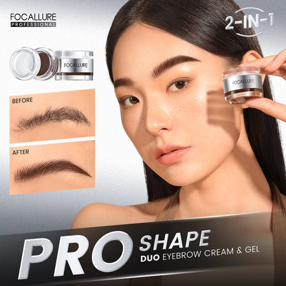 Focallure Multi Pro Duo Eyebrow Cream + Gel - Quick dry and Waterproof - FA23