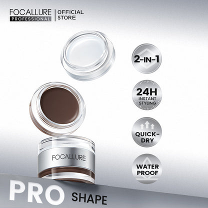 Focallure Multi Pro Duo Eyebrow Cream + Gel - Quick dry and Waterproof - FA23