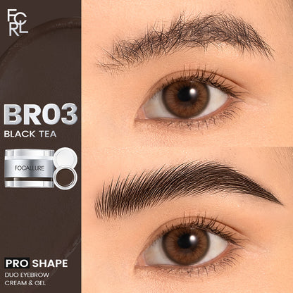 Focallure Multi Pro Duo Eyebrow Cream + Gel - Quick dry and Waterproof - FA23