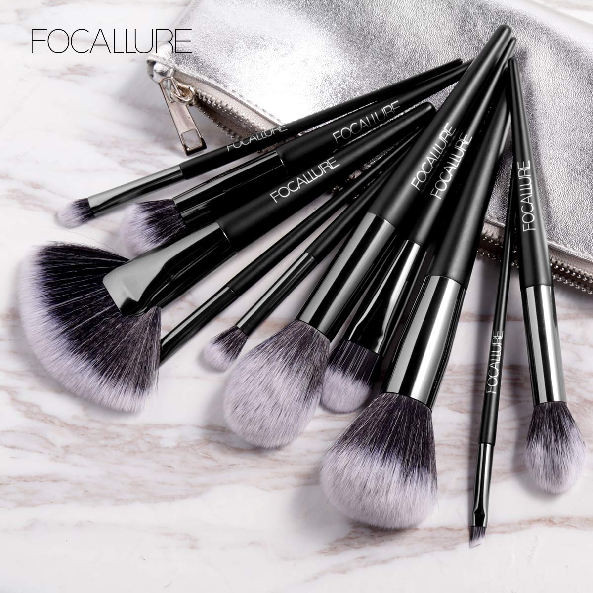 Focallure 10pcs makeup brush (with bag) FA70