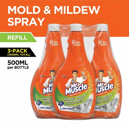 Mr. Muscle Mold and Mildew Refill 500ml - Bundle of 3