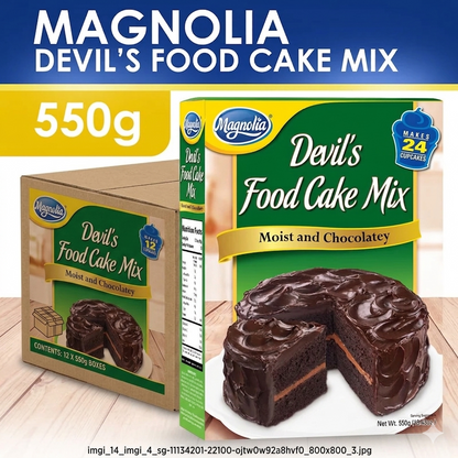 1 CASE - MAGNOLIA Devil's Food Cake Mix (550g x 24)