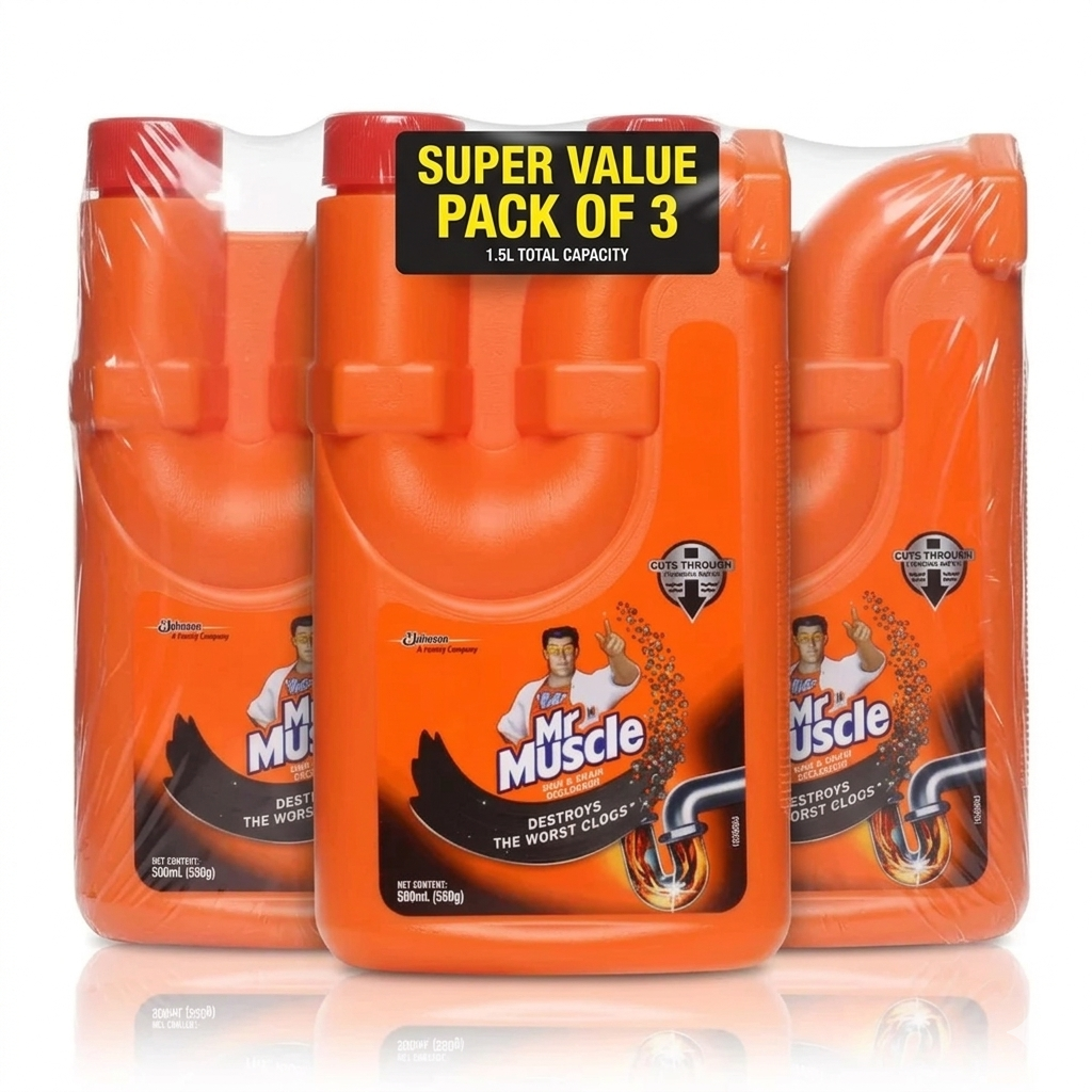 Mr. Muscle Drain Declogger 500ml - Bundle of 3