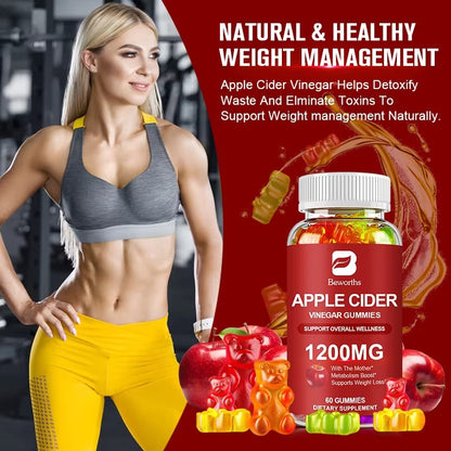 Beworths APPLE CIDER Vinegar Gummies for Dietary Supplement 1200mg