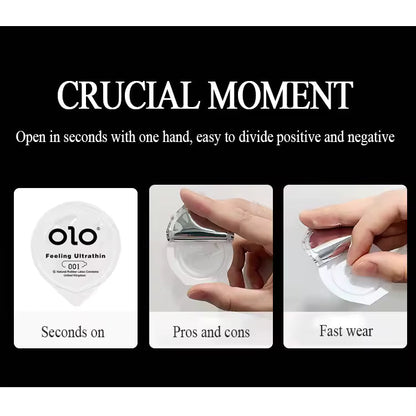 OLO 001 DELAY DRAGON CONDOM 10 PCS - round packaging