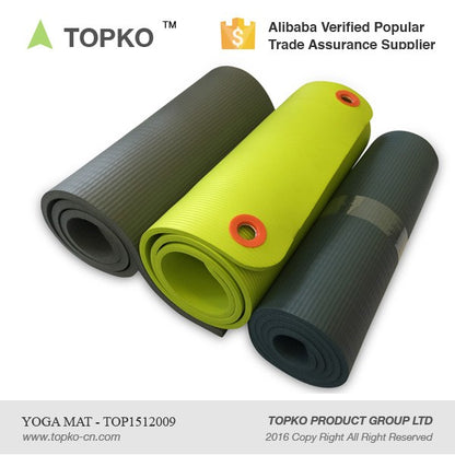 TOPKO Pilates NBR Yoga Mat- Gray