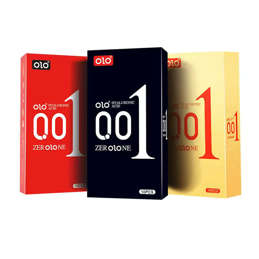 OLO ULTRATHIN 0.01 CONDOMS 10PCS - square packaging