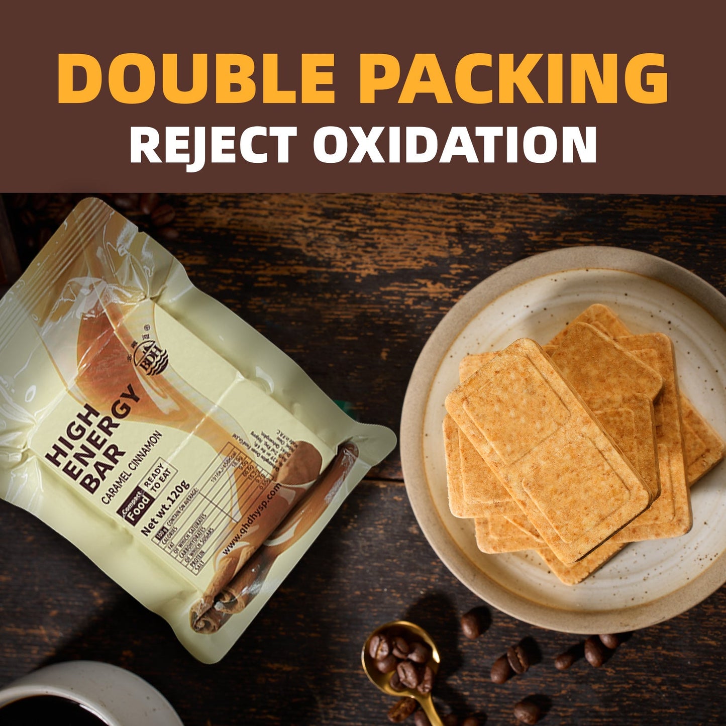 CARAMEL CINNAMON High Energy Bar 120g x 12pcs (1 Box) - Exp. Date 2045