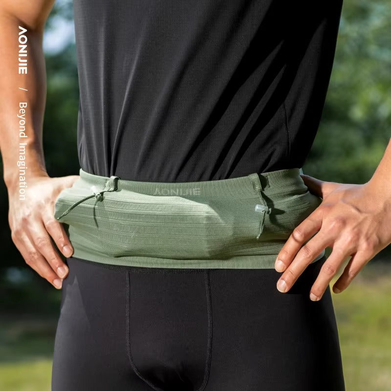 Aonijie Sports Waist bag with Bib Number Holder W8116-BLACK