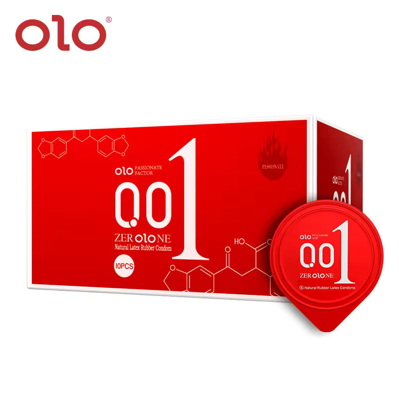 OLO 001 DELAY DRAGON CONDOM 10 PCS - round packaging