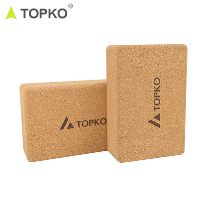 TOPKO Fitness Eco-friendly Natural Pilates Cork Yoga Block 1pc