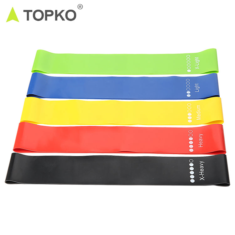 Topko TPE RESISTANCE BANDS Loop- 5pcs SET