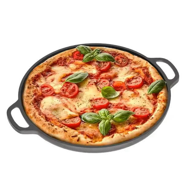 Happiness DUAL HANDLE CAST IRON FRYING PAN - 42cm x 3cm
