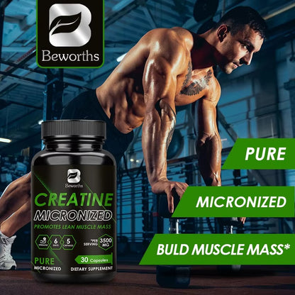 Beworths Creatine Monohydrate Capsules for Muscle Growth Supplement