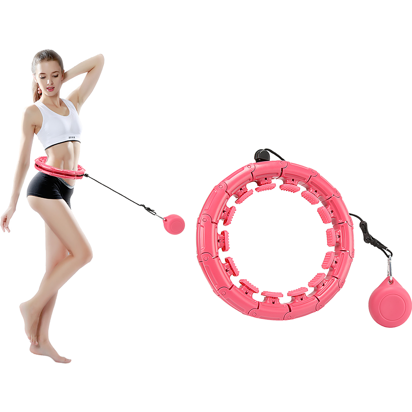 Topko Adjustable Hula Hoop- Pink