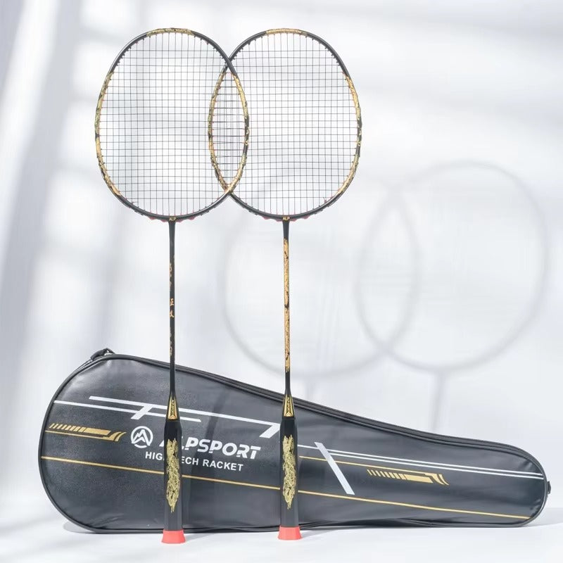 ALP SPORT ZY 10U 22-30Lbs Carbon Fiber Golden Dragon Badminton Racket (Single)