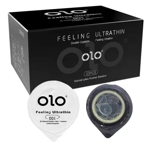OLO 001 DELAY DRAGON CONDOM 10 PCS - round packaging