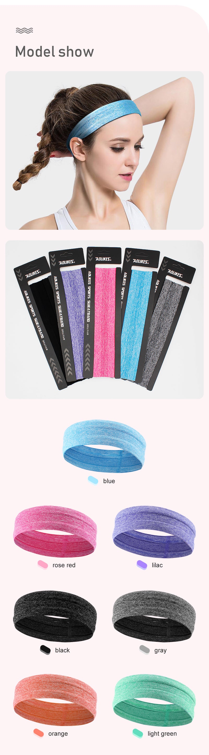 Aolikes 2103 Sports Silicone Headband Sweatband