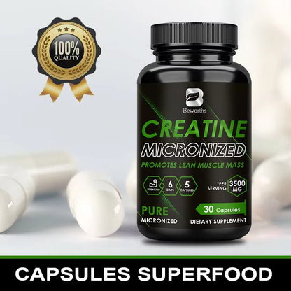 Beworths Creatine Monohydrate Capsules for Muscle Growth Supplement