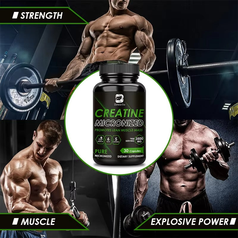 Beworths Creatine Monohydrate Capsules for Muscle Growth Supplement