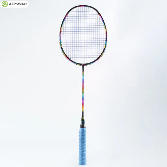 ALPSPORT XC 4U/G4 32Lbs Carbon Fiber Badminton Racket- Blue (Single)