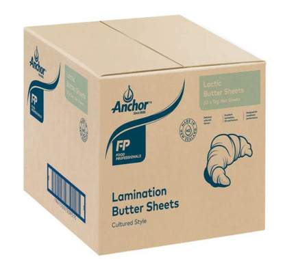 Anchor Unsalted Lactic Lamination Butter Sheets 10kg