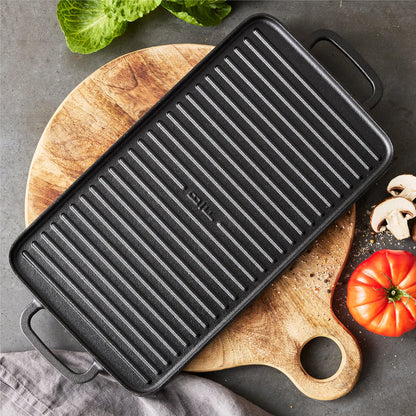 Happiness REVERSIBLE CAST IRON GRILL PAN