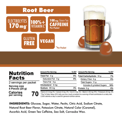 Bonk Breaker Root Beer w/ Caffeine Energy Chews - 1 pack