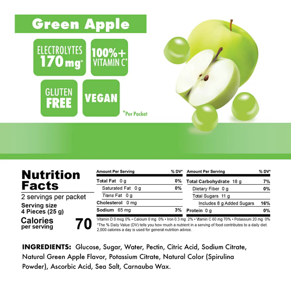 Bonk Breaker Green Apple Energy Chews - 1 pack