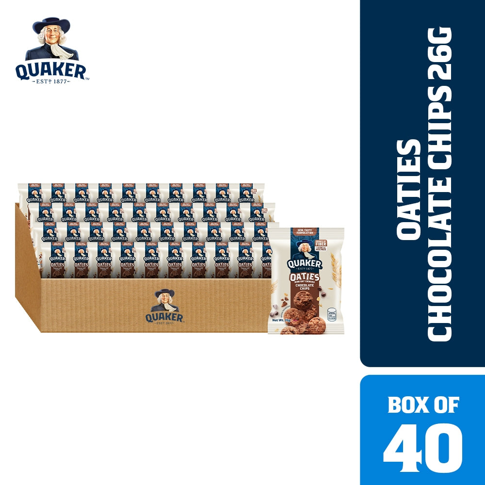 1 CASE - Quaker Oaties Mini Oats Cookie Choco Chip 28g x 40