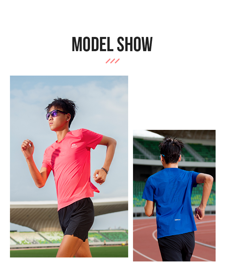 Aonijie FM5191 Quick-Drying RUNNING T-SHIRT for MEN Breathable Sports Top - BLUE XL