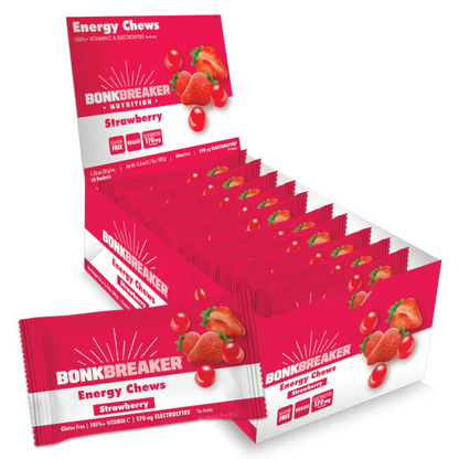 Bonk Breaker Strawberry/ w caffeine Energy Chews - 1 pack