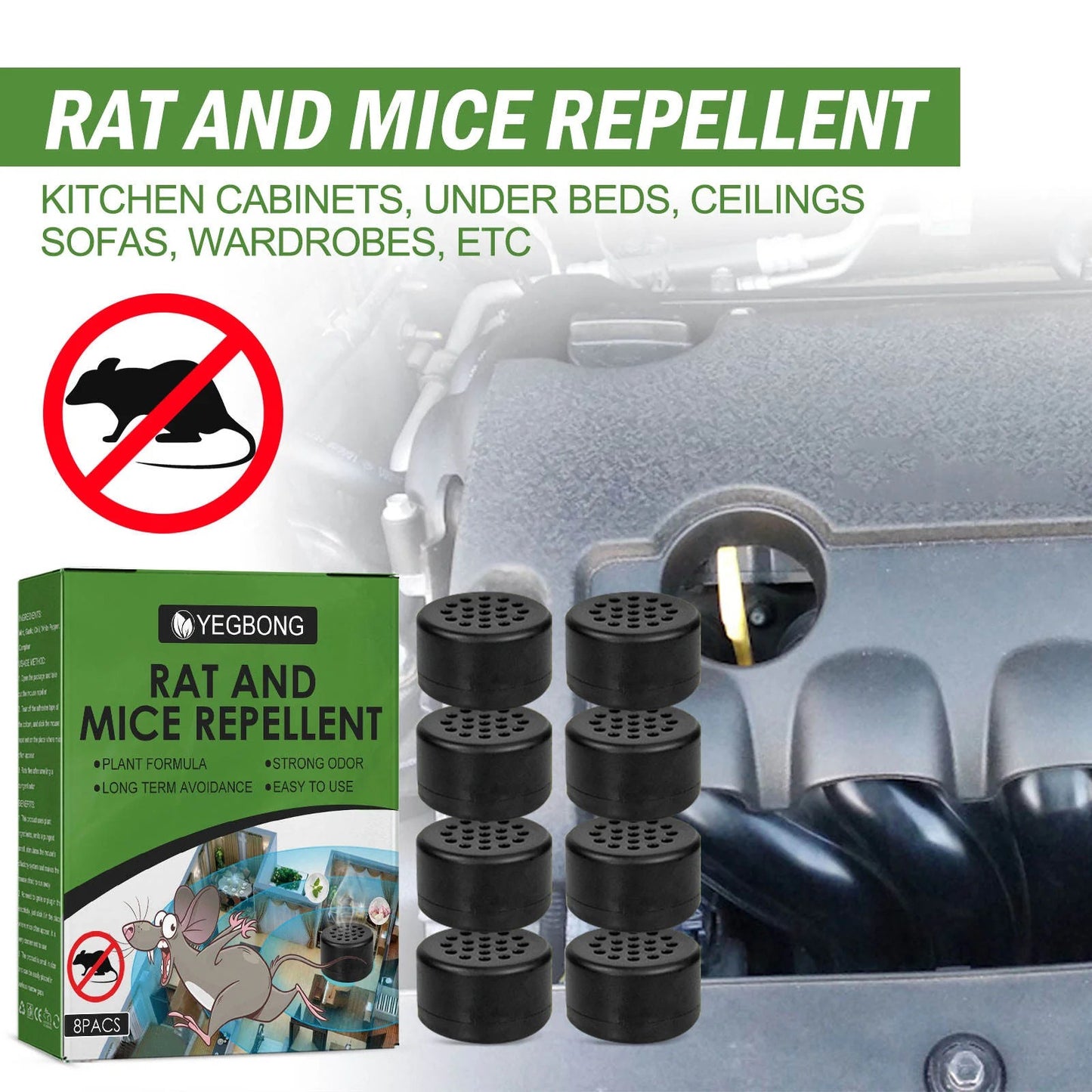 Yegbong RAT AND MICE REPELLENT - 1 box with 8pcs