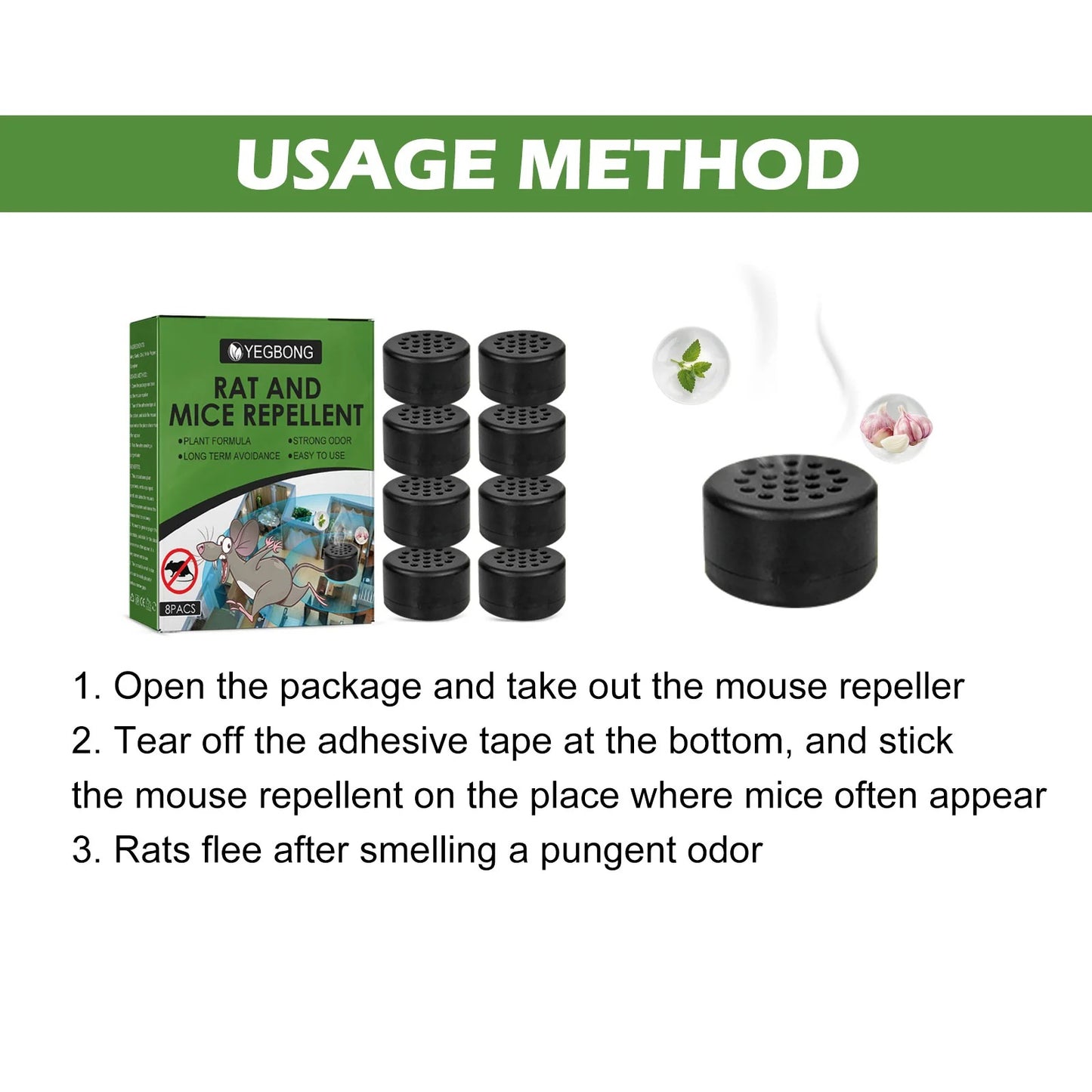 Yegbong RAT AND MICE REPELLENT - 1 box with 8pcs