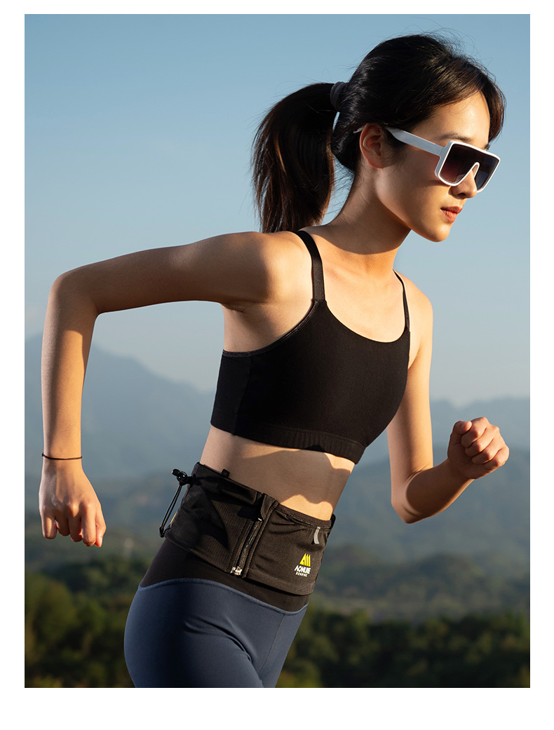 Aonijie W8122 Running BLACK WAIST BELT BAG - LARGE