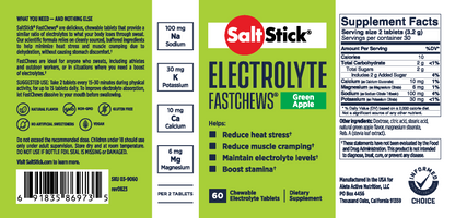 Saltsticks FASTCHEWS 10ct. Packet- Green Apple